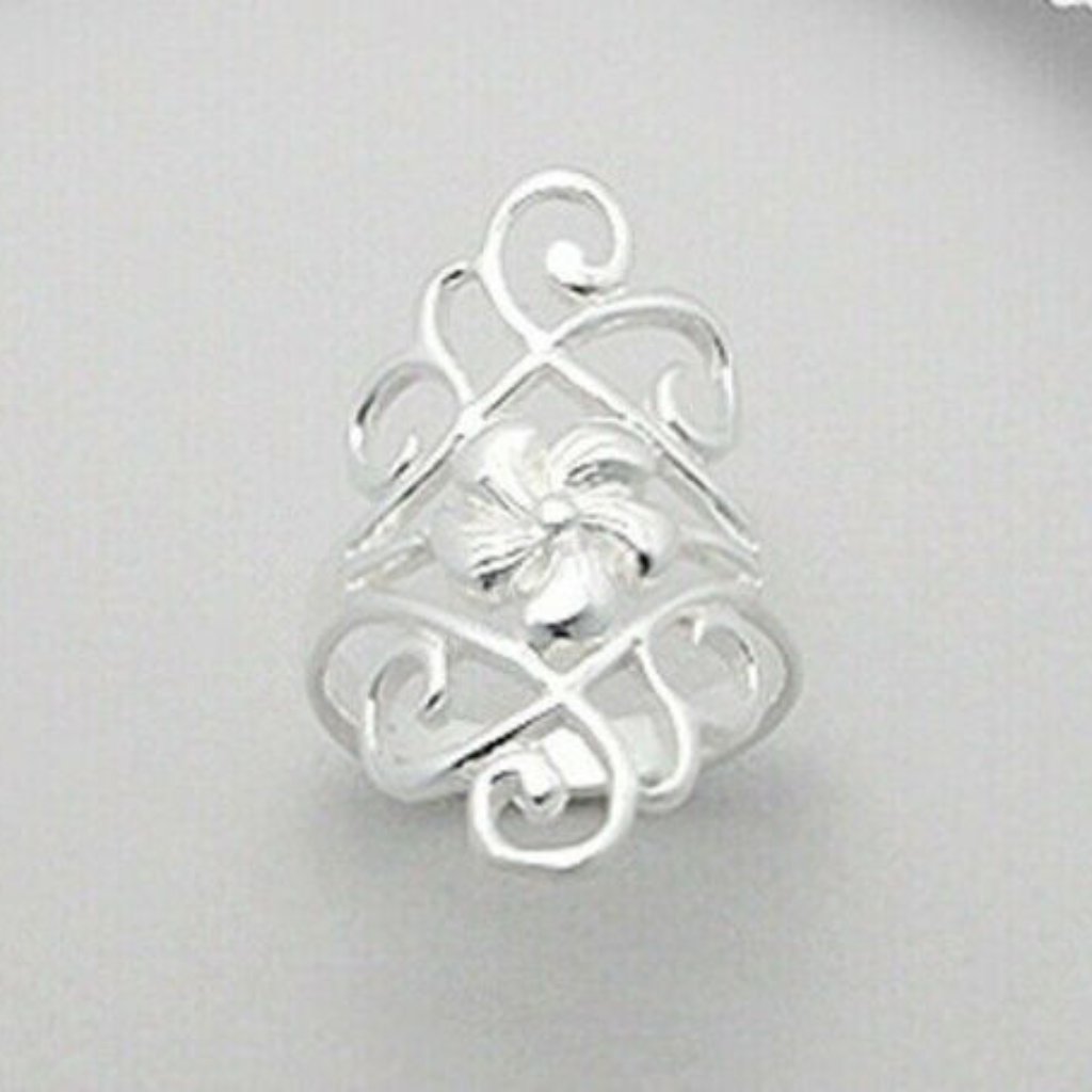 925 Sterling Silver Celtic Flower Ring Sizes 6 Or 9